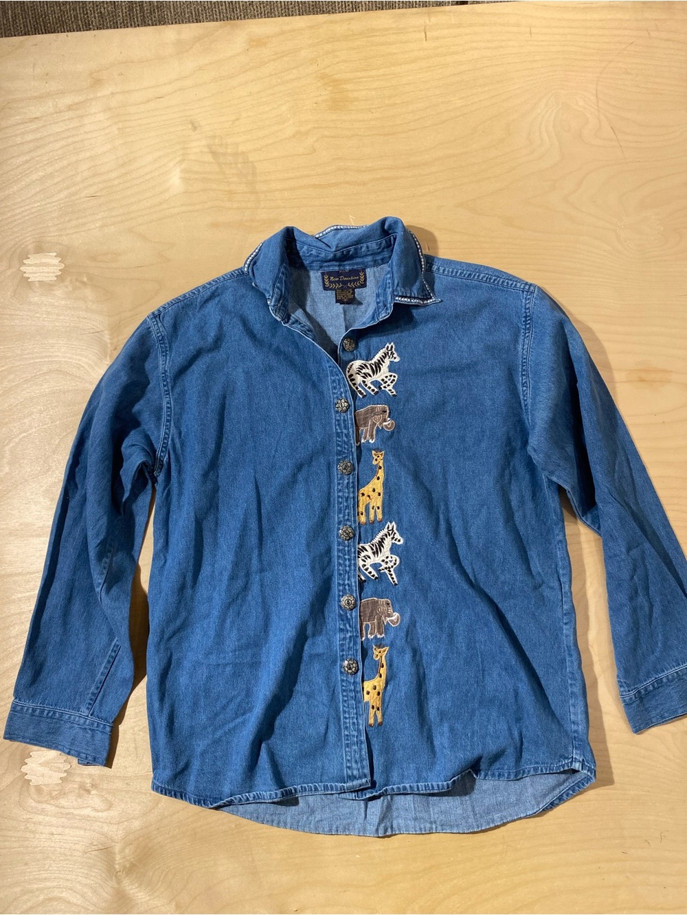 new directions Light Blue Denim Shirt Medium (RP) - Picture 7 of 10